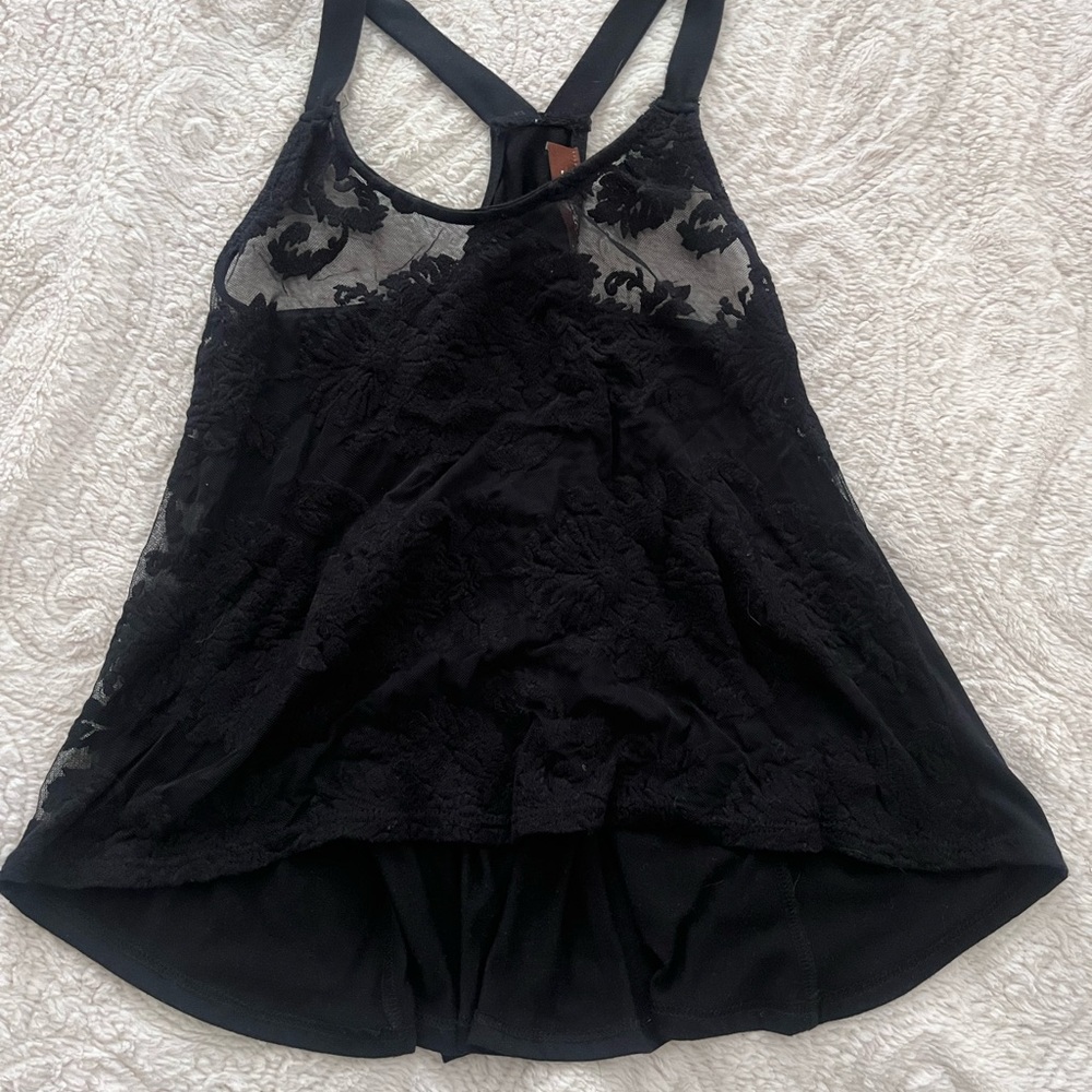 Black Lace Tank Top